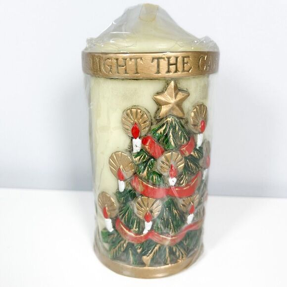 Rare Vtg Beacon Hill Lenox ‘Light The Candle’ Pillar Candle 6” NEW SEALED - Picture 1 of 4